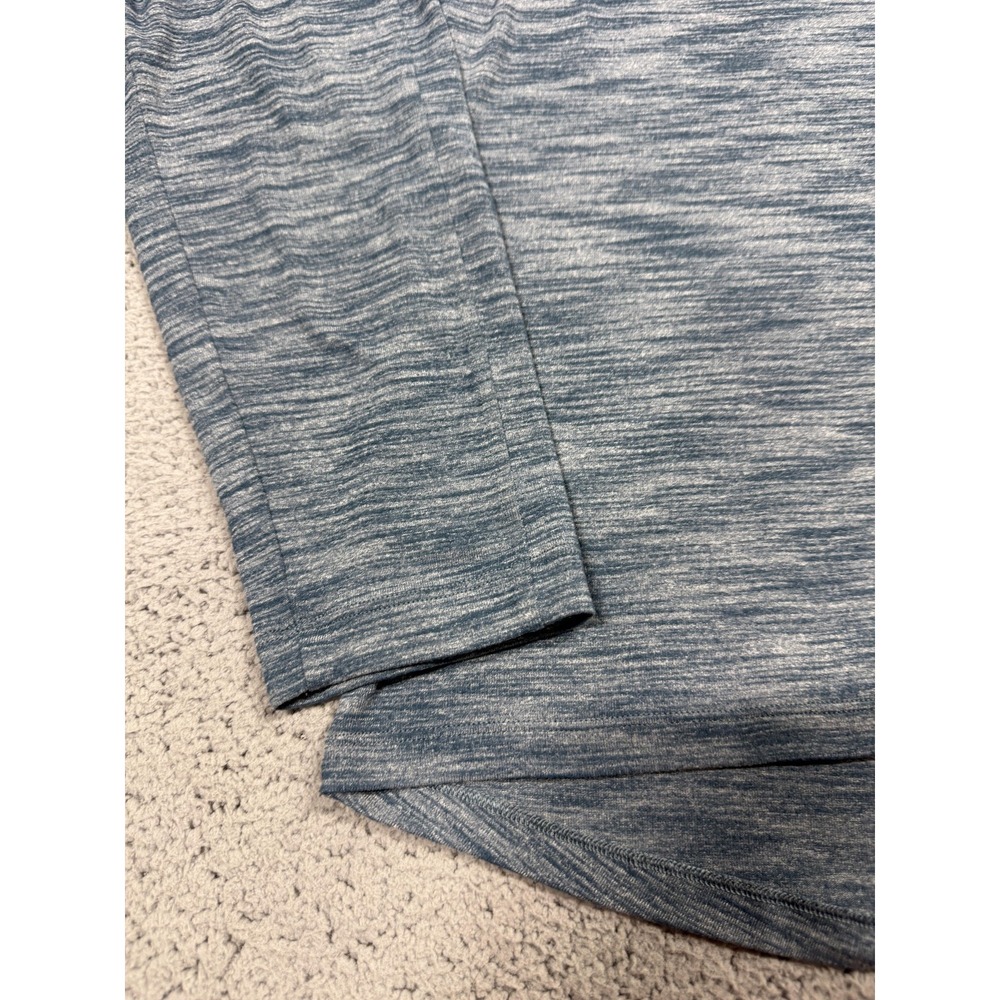 Lululemon Henley Shirt Mens Large Blue Long Sleeve Curved Hem Jersey Tee Casual - Picture 2 of 8